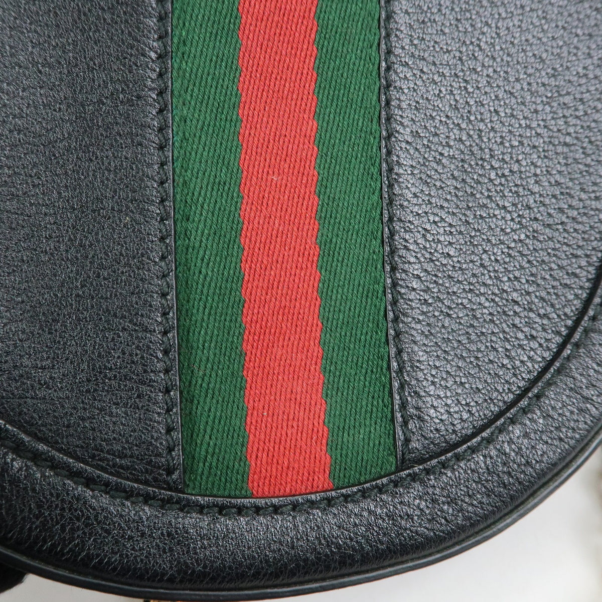 Gucci Ophidia Round Leather, Black, Leather, Shoulder Bag