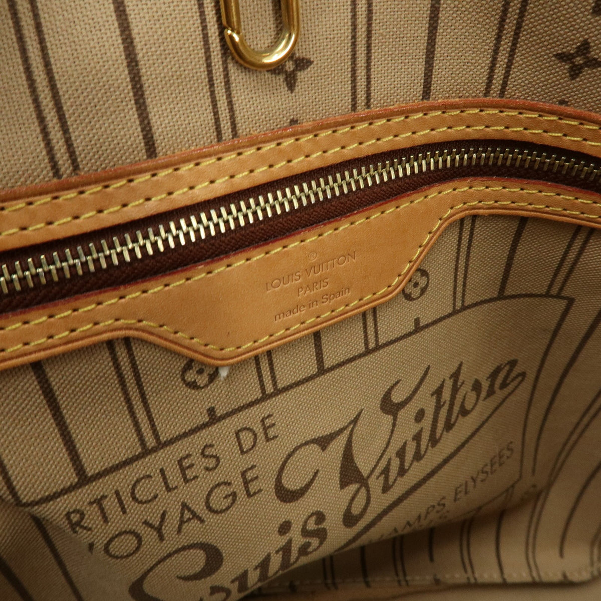 Louis Vuitton Neverfull Monogram Canvas, Brown, Canvas, Tote Bag