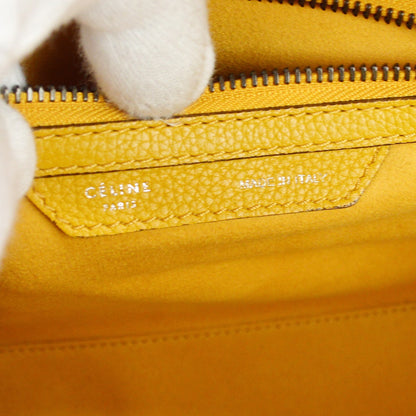Celine Luggage Smooth Leather, Yellow, Leather, Handbag