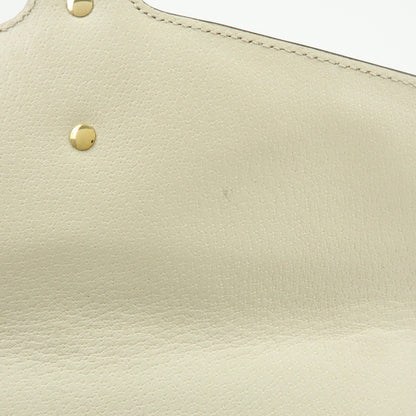 Gucci Sylvie Belt Leather, Beige, Calfskin, Handbag
