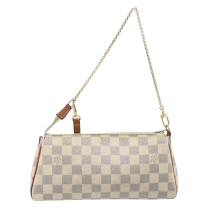 Louis Vuitton Eva Damier, White, Canvas, Handbag