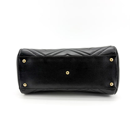 Gucci GG Marmont Tote Matelasse Leather, Black, Leather, Tote Bag