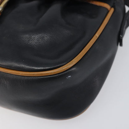 Celine Flap Shoulder Leather, Black, Leather, Shoulder Bag