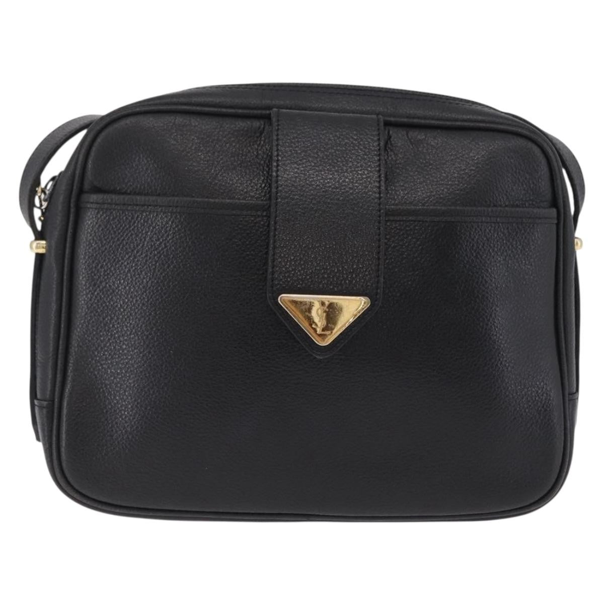 Saint Laurent Vintage Shoulder bag Leather, Black, Leather, Shoulder Bag
