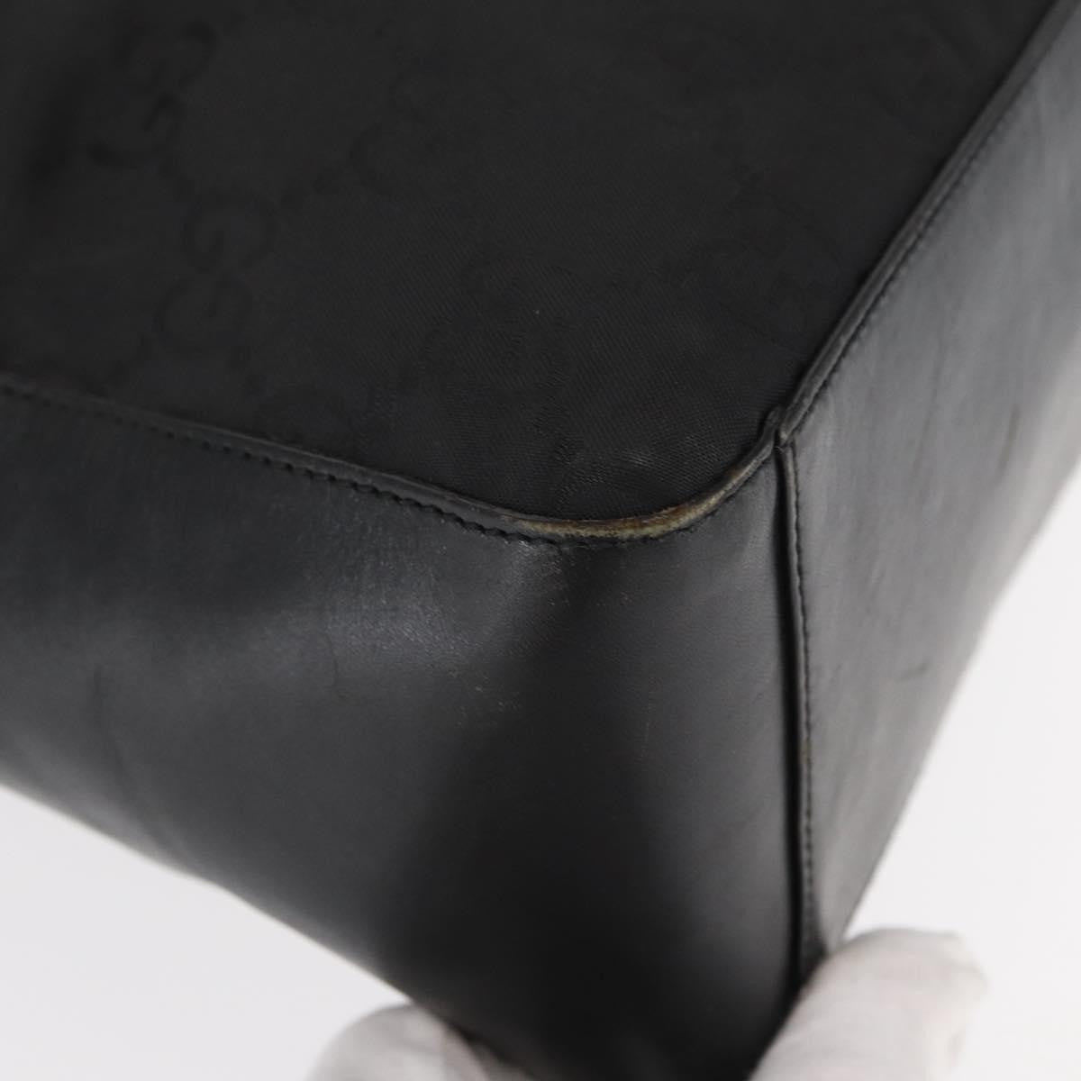 Gucci Vintage Hobo GG Canvas and leather, Black, Canvas, Shoulder Bag