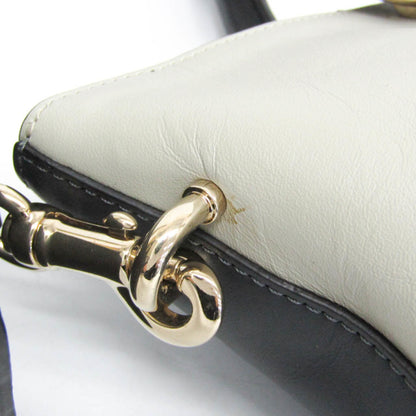 Chloe Bicolor Baylee Satchel Leather, Gray, Leather, Handbag