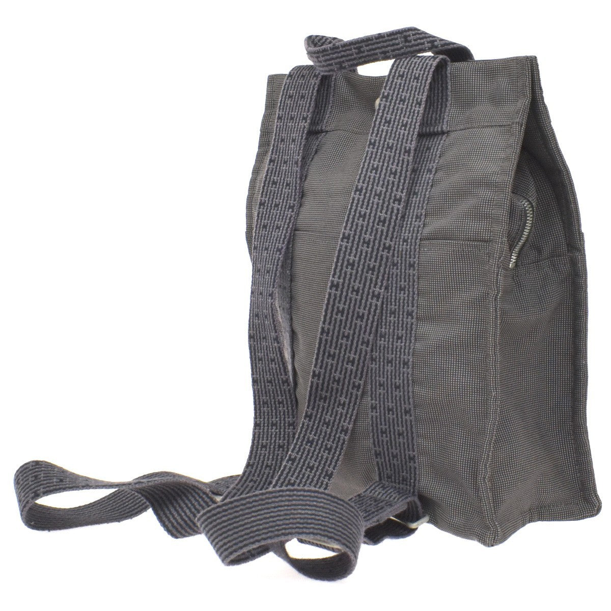 Hermes Herline Canvas, Gray, Canvas, Backpack