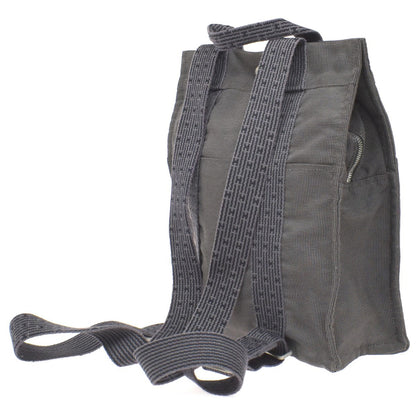 Hermes Herline Canvas, Gray, Canvas, Backpack