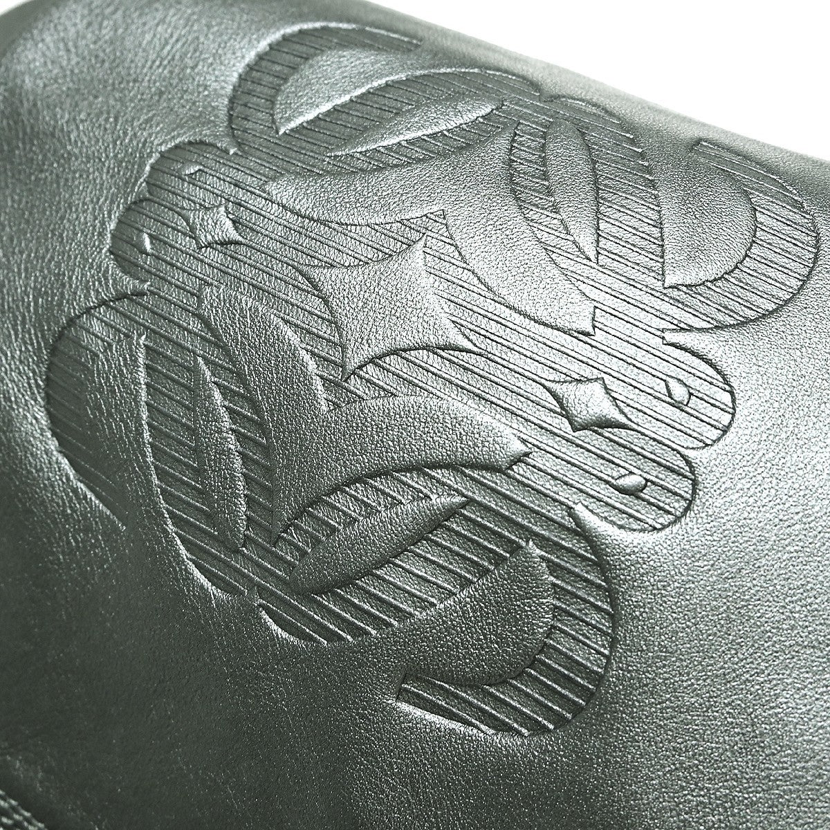 Loewe Anagram Logo Nappa Aire Hand Leather, Gray, Leather, Handbag