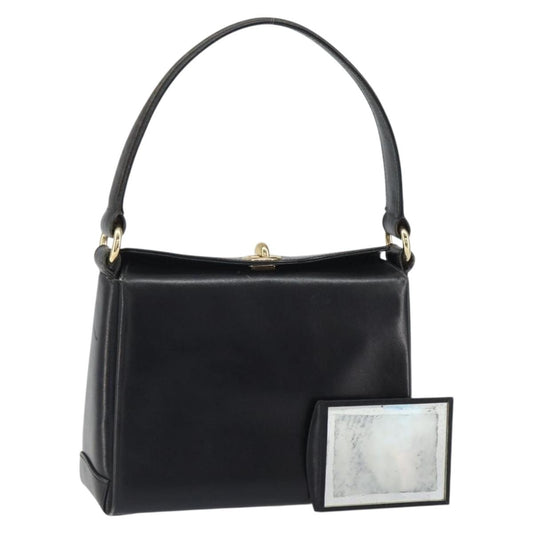 Gucci Vintage Handbag Leather, BLACK, LEATHER, Handbag