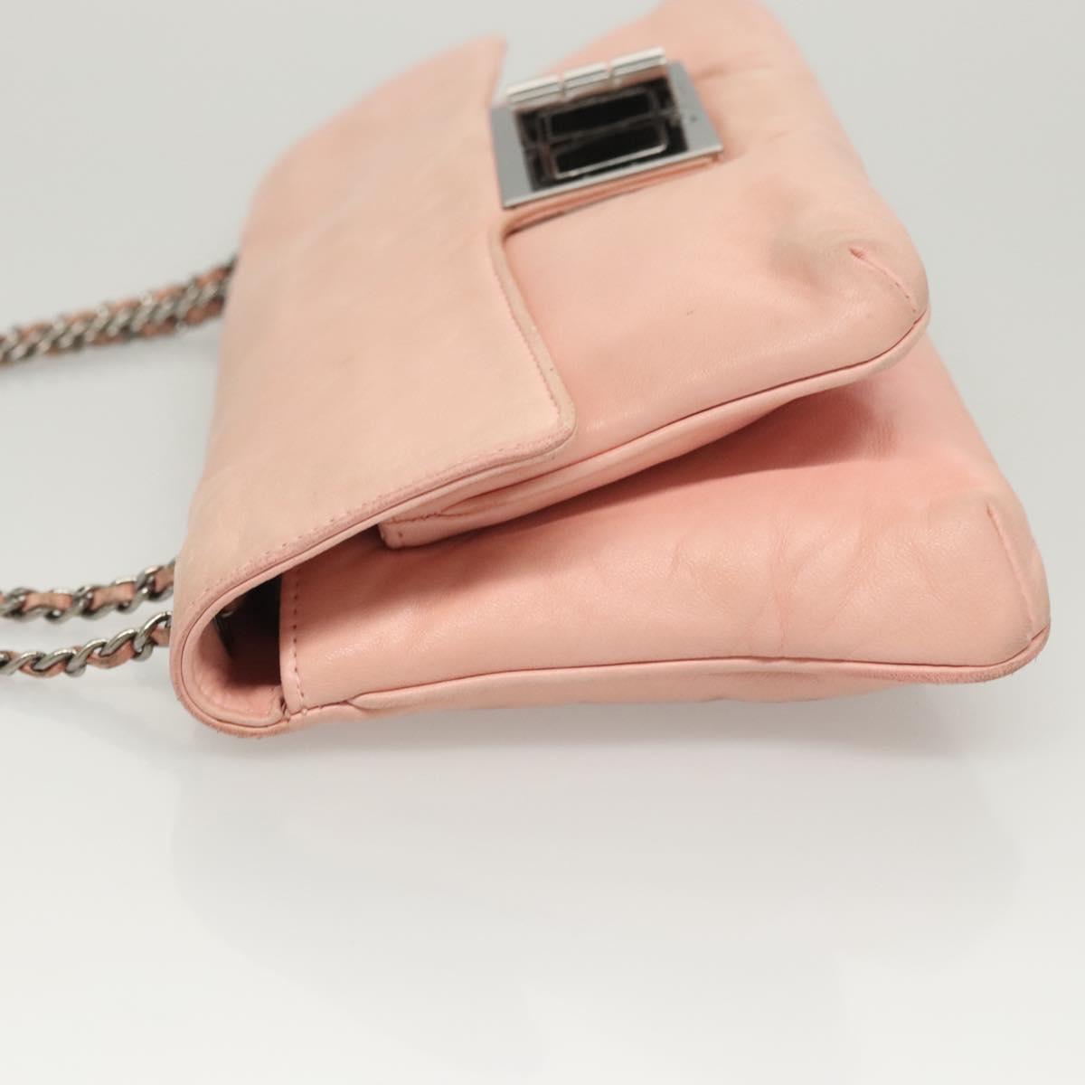 Chanel Chocolate Bar Mademoiselle Flap Bag Quilted Leather, PINK, LEATHER, Shoulder bag