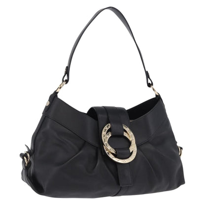 Bvlgari Chandra Hobo Leather, Black, Leather, Handbag