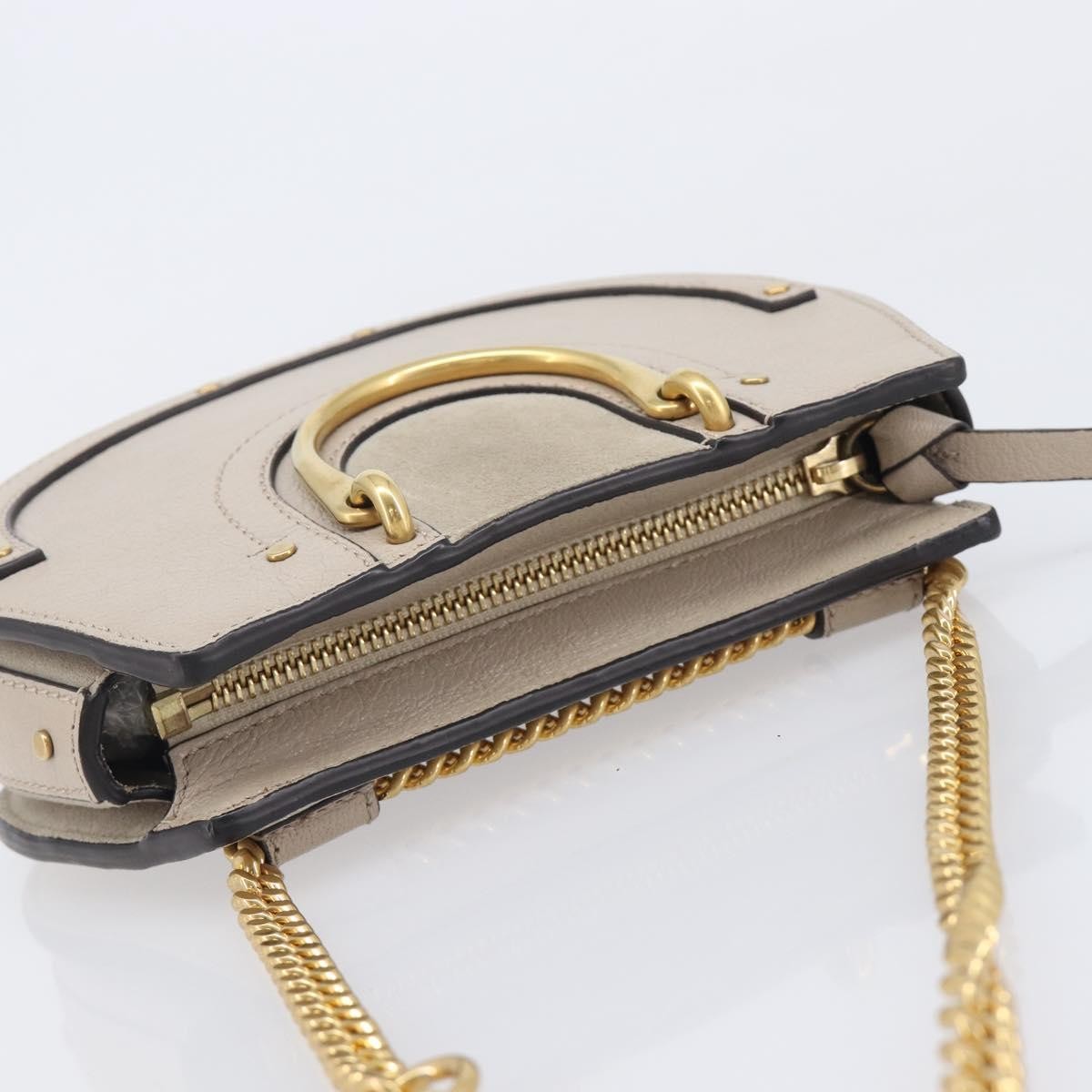 Chloe Pixie Belt Leather and Suede, Beige, Leather, Handbag