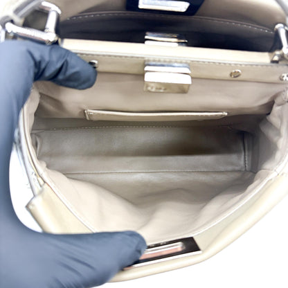 Fendi Peekaboo Ombre Leather, Beige, Leather, Handbag