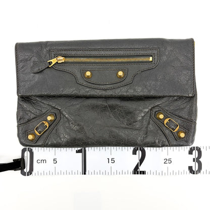 Balenciaga Giant Studs Envelope Clutch Leather, Black, Leather, Clutch