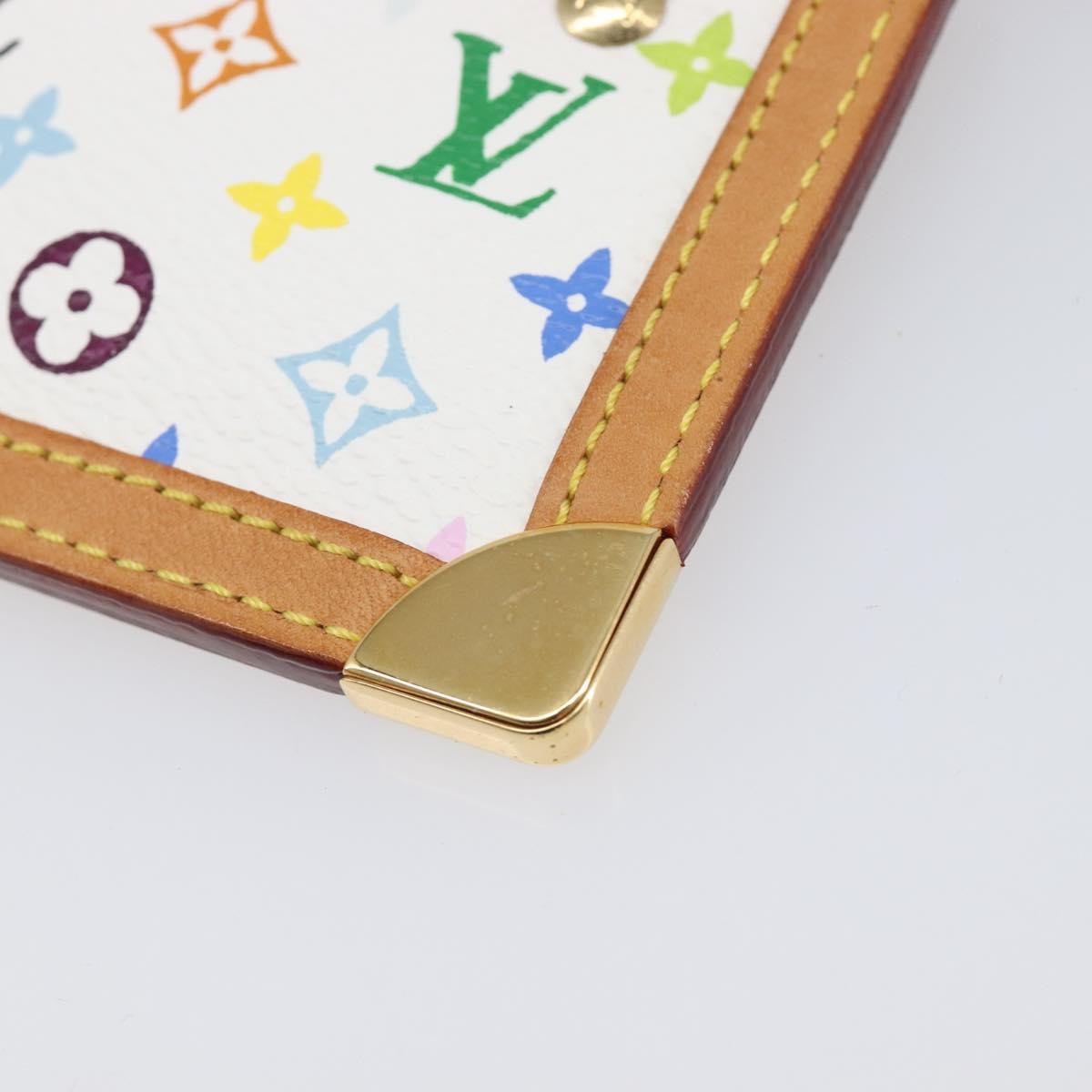 Louis Vuitton Pochette Clés Monogram Canvas, White, Canvas, Wallet