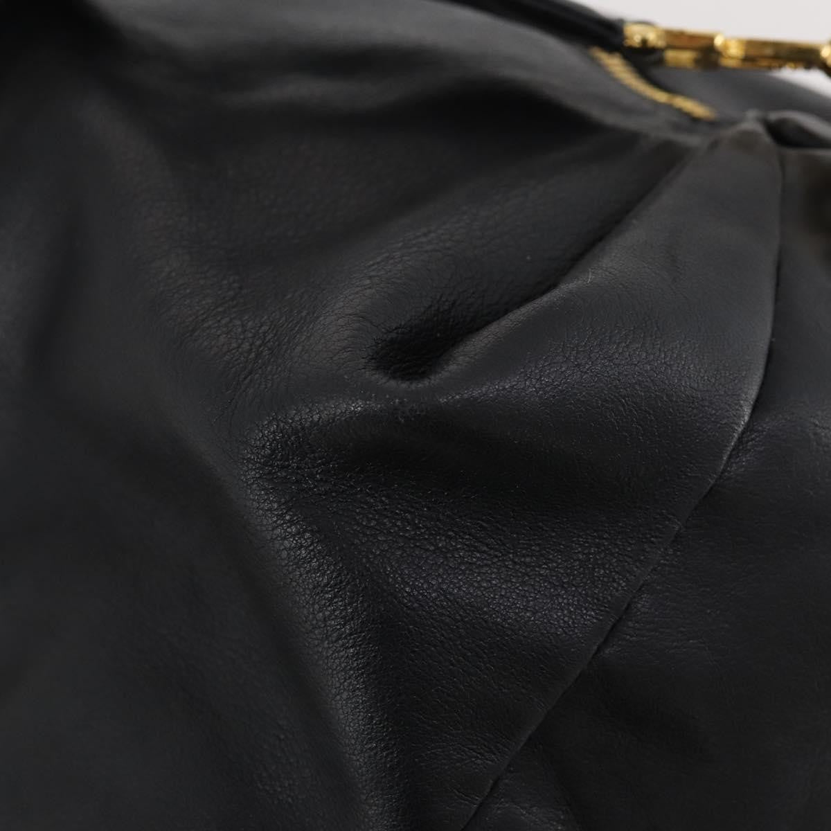 Versace Vintage Leather, Black, Leather, Shoulder Bag