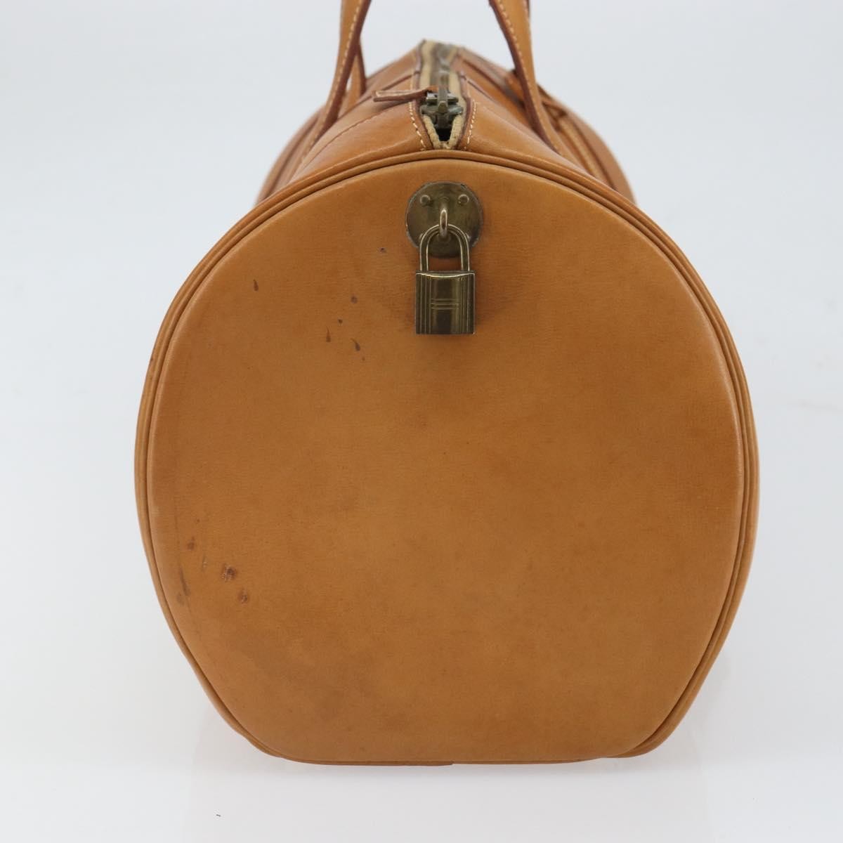 Hermes Vintage Convertible Boston Leather, Brown, Leather, Travel Bag
