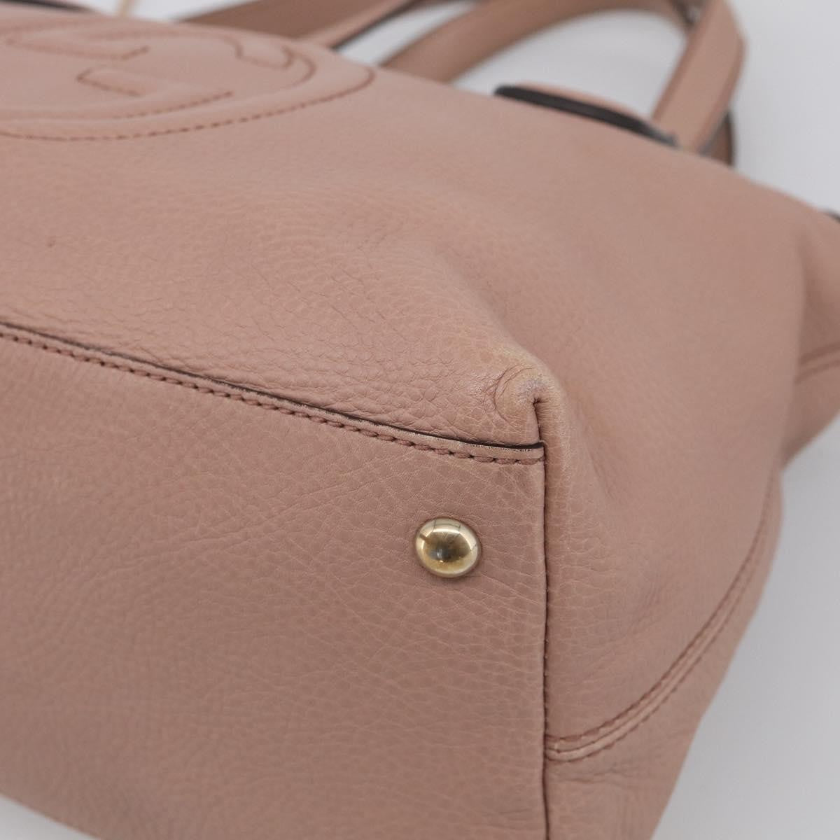 Gucci Soho Convertible Soft Top Handle Leather, Pink, Leather, Handbag