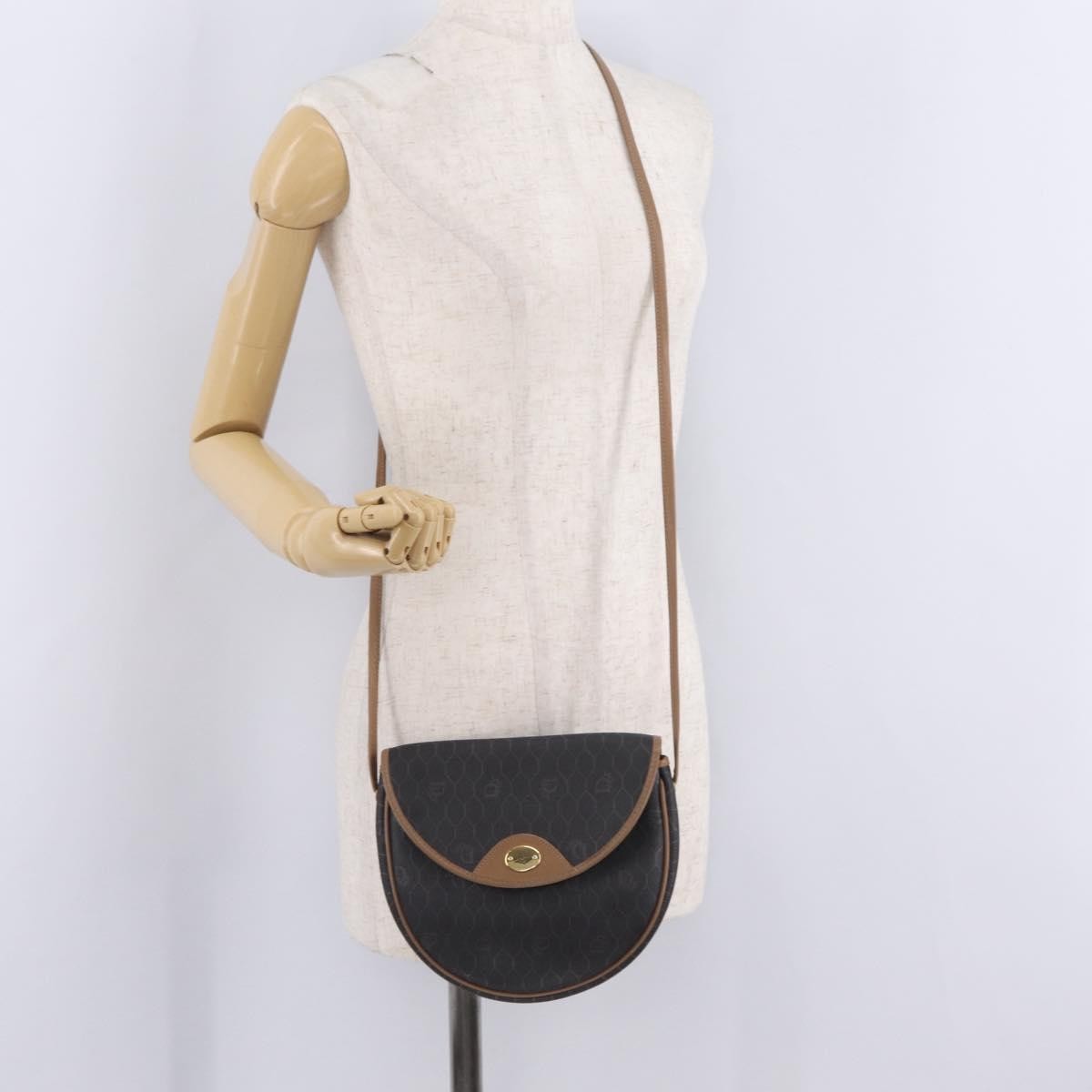 Christian Dior Vintage Honeycomb Canvas, Black, Canvas, Shoulder Bag