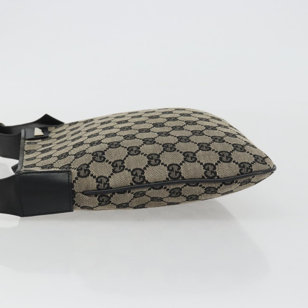 Gucci Web Strap Zip Messenger GG Canvas, Beige, Canvas, Handbag