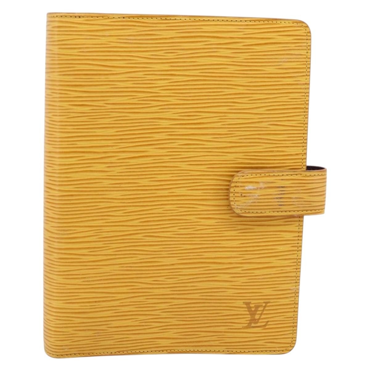 Louis Vuitton Agenda Cover Epi Leather, Yellow, Leather, Wallet