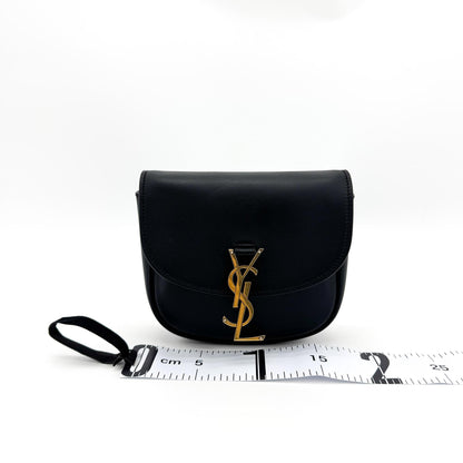 Saint Laurent Kaia Leather, Black, Leather, Shoulder Bag