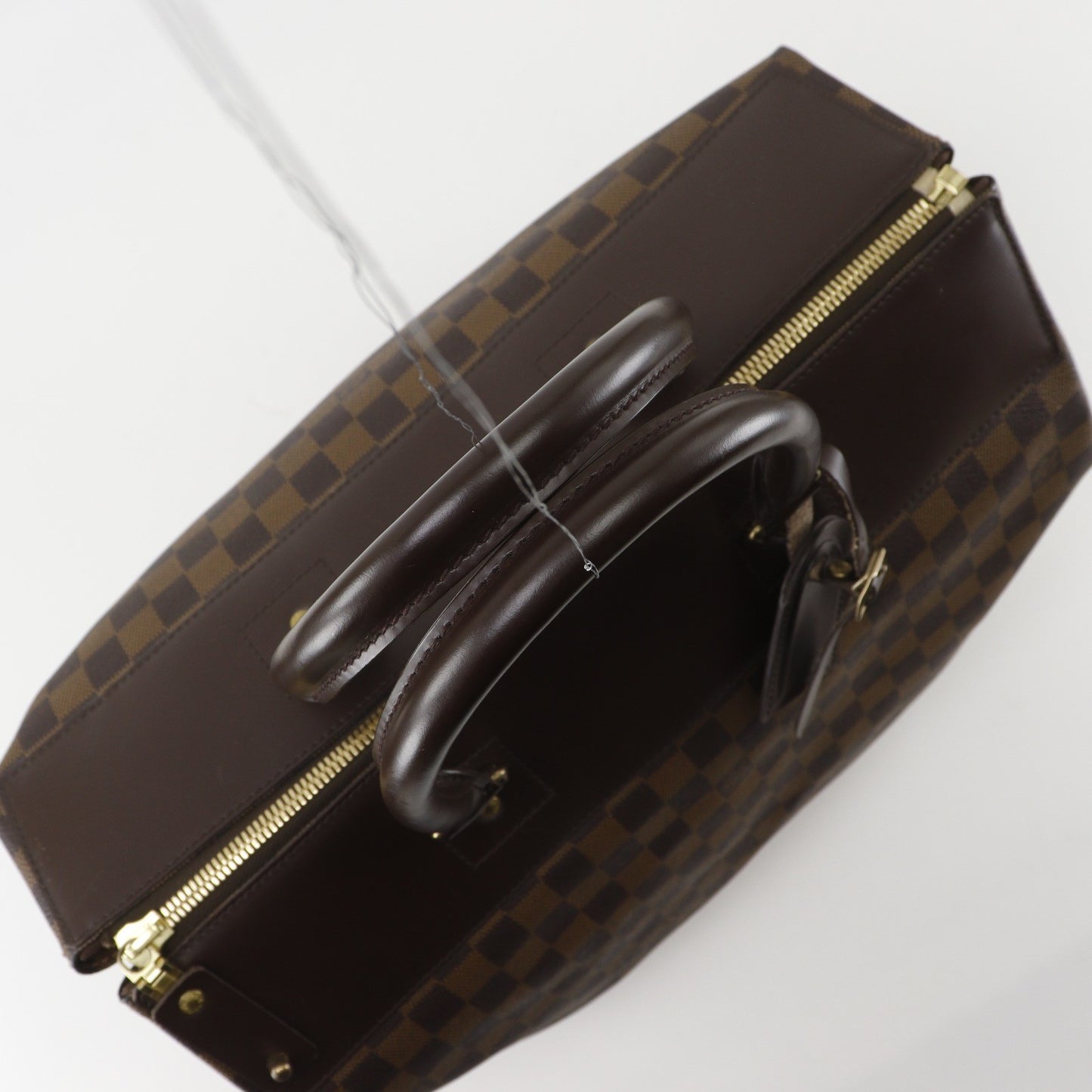 Louis Vuitton Greenwich Damier Ebene, Brown, Canvas, Handbag