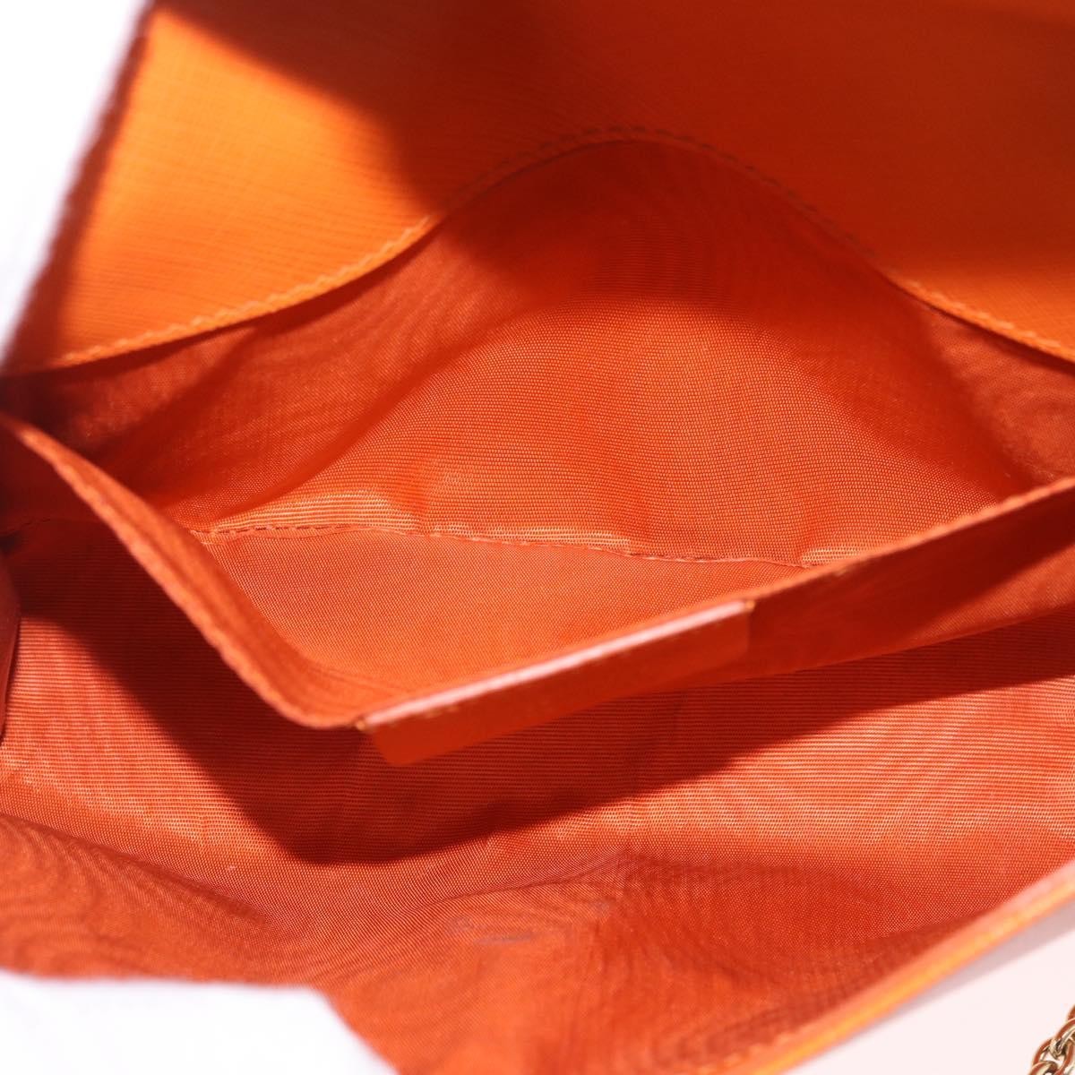 Salvatore Ferragamo Vala Leather, Orange, Leather, Shoulder Bag