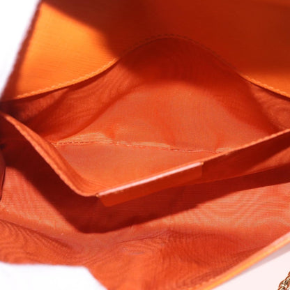 Salvatore Ferragamo Vala Leather, Orange, Leather, Shoulder Bag