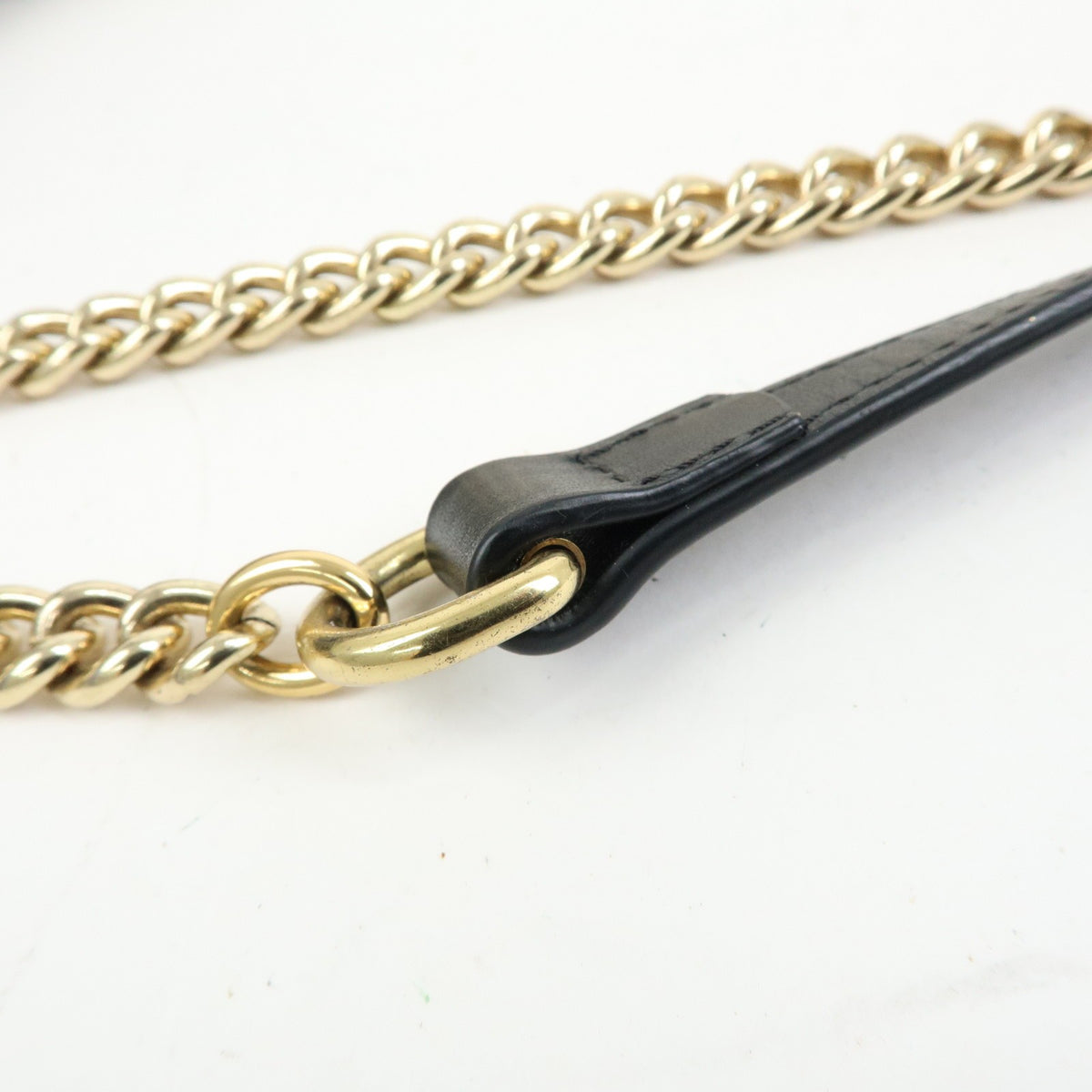 Gucci Rajah Chain Leather, Black, Leather, Tote Bag