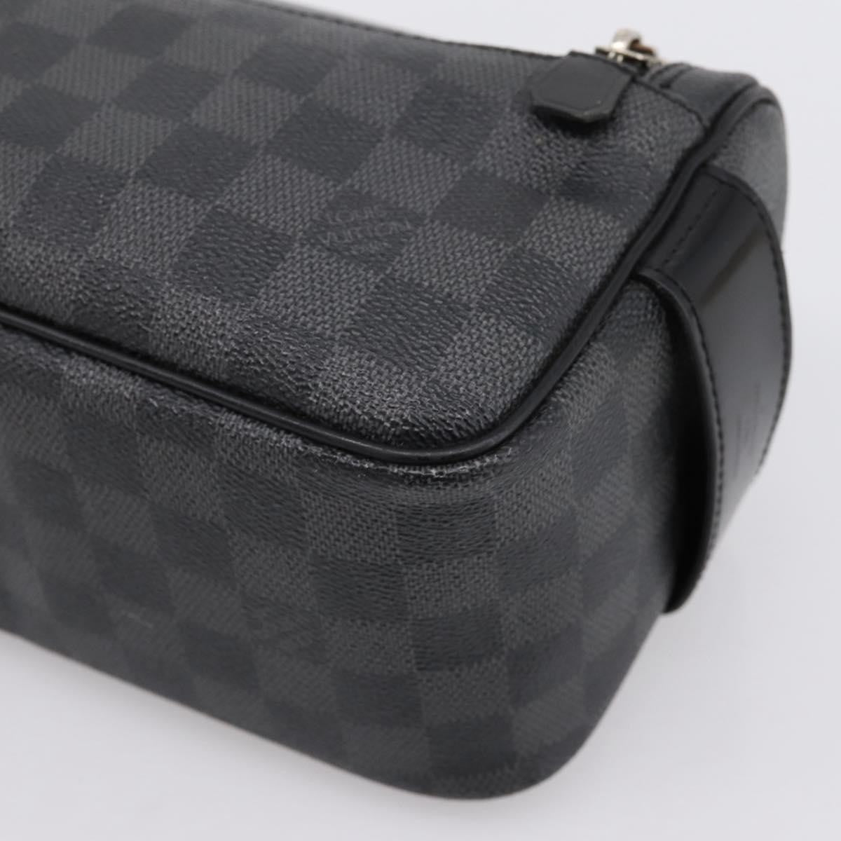 Louis Vuitton Trousse Toilette Damier Canvas, Black, Canvas, Clutch