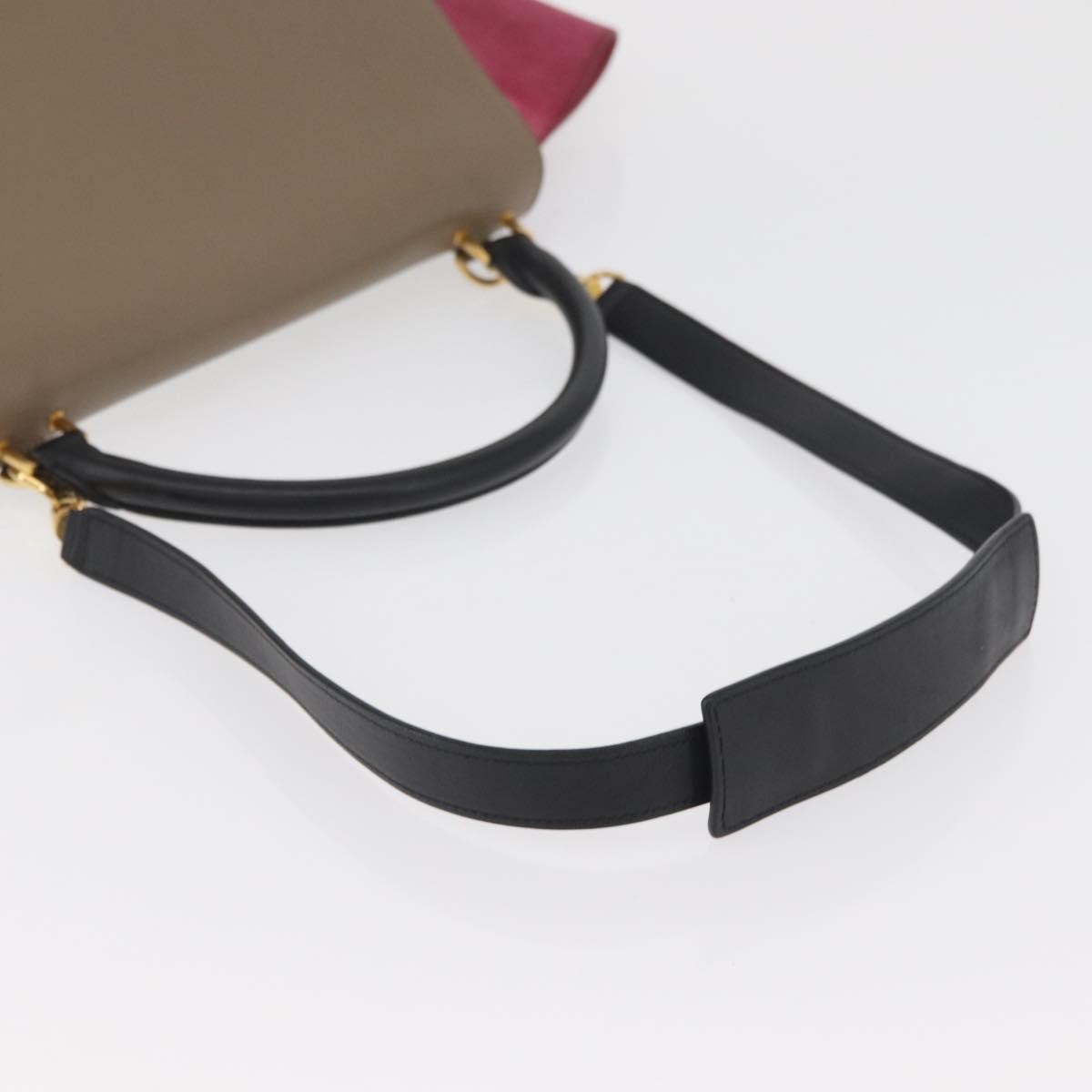 Celine Trapeze Leather with Suede, Multicolour, Leather, Handbag