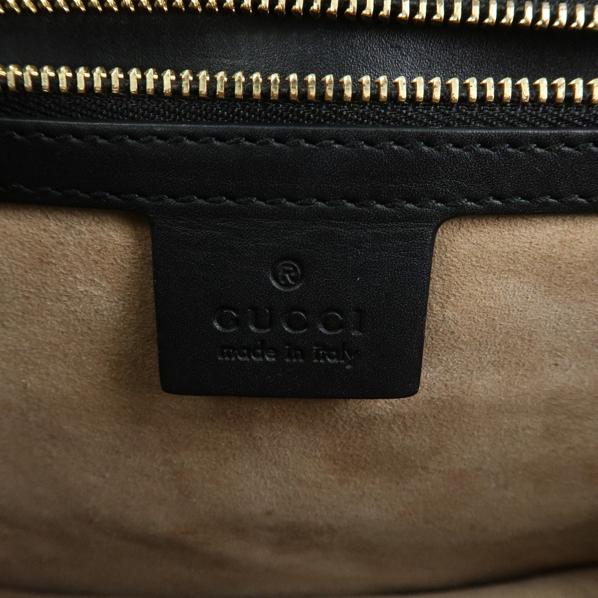 Gucci Sylvie Leather, Black, Leather, Shoulder Bag