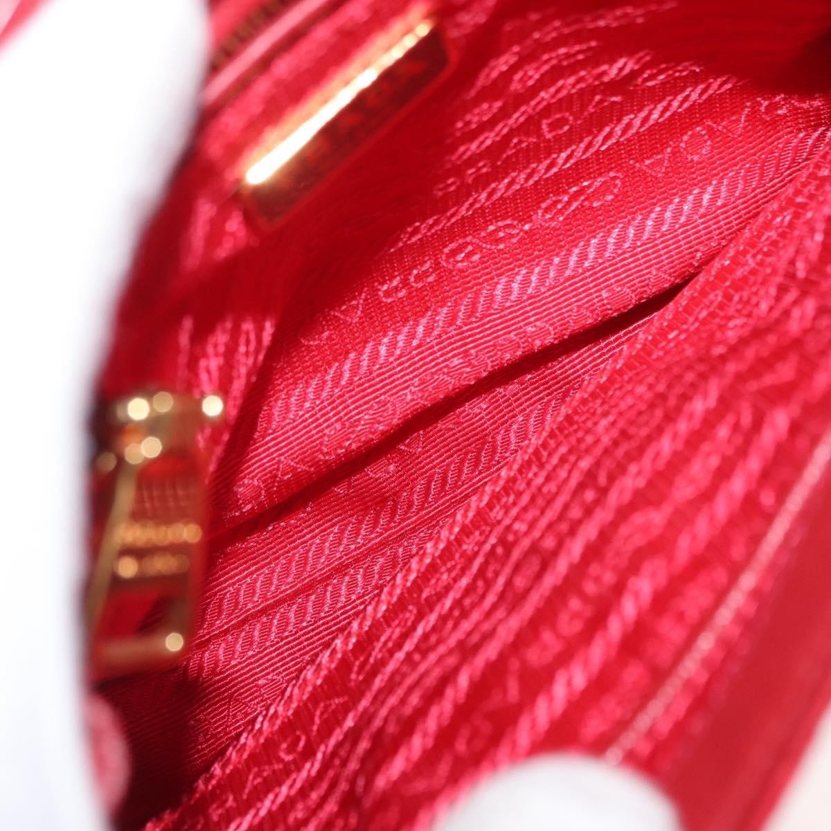 Prada Pushlock Chain Flap Quilted Tessuto, Red, Nylon, Shoulder Bag