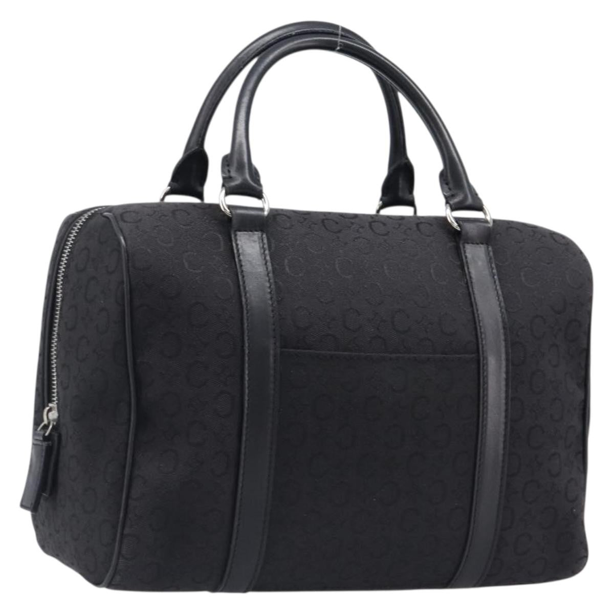 Celine Boston C Macadam Canvas, Black, Canvas, Handbag