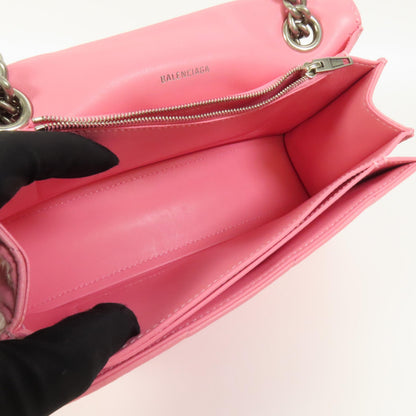 Balenciaga Hourglass Chain Crossbody Bag Leather, Pink, Leather, Crossbody Bag