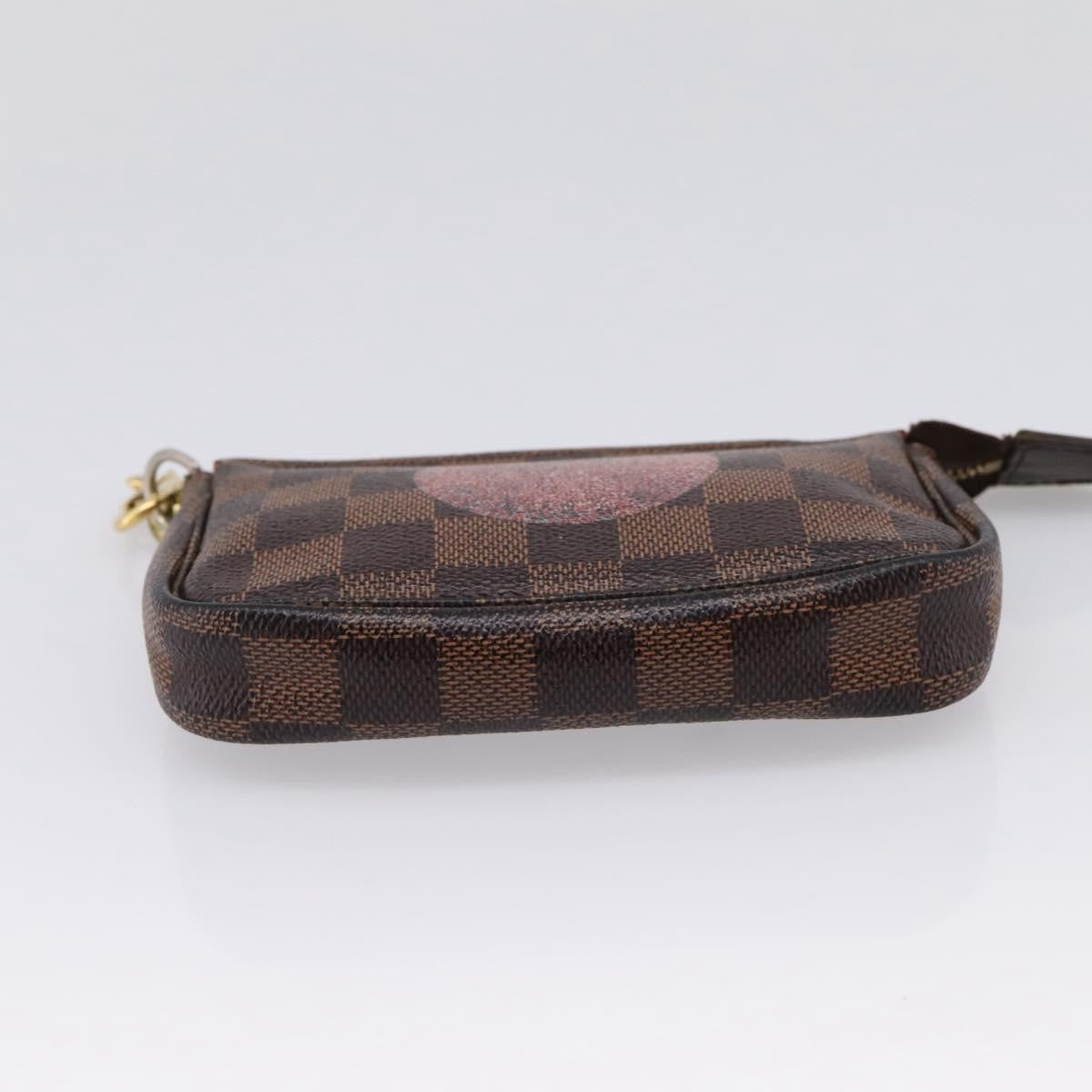 Louis Vuitton Mini pochette accessoires Damier Canvas, Brown, Canvas, Clutch