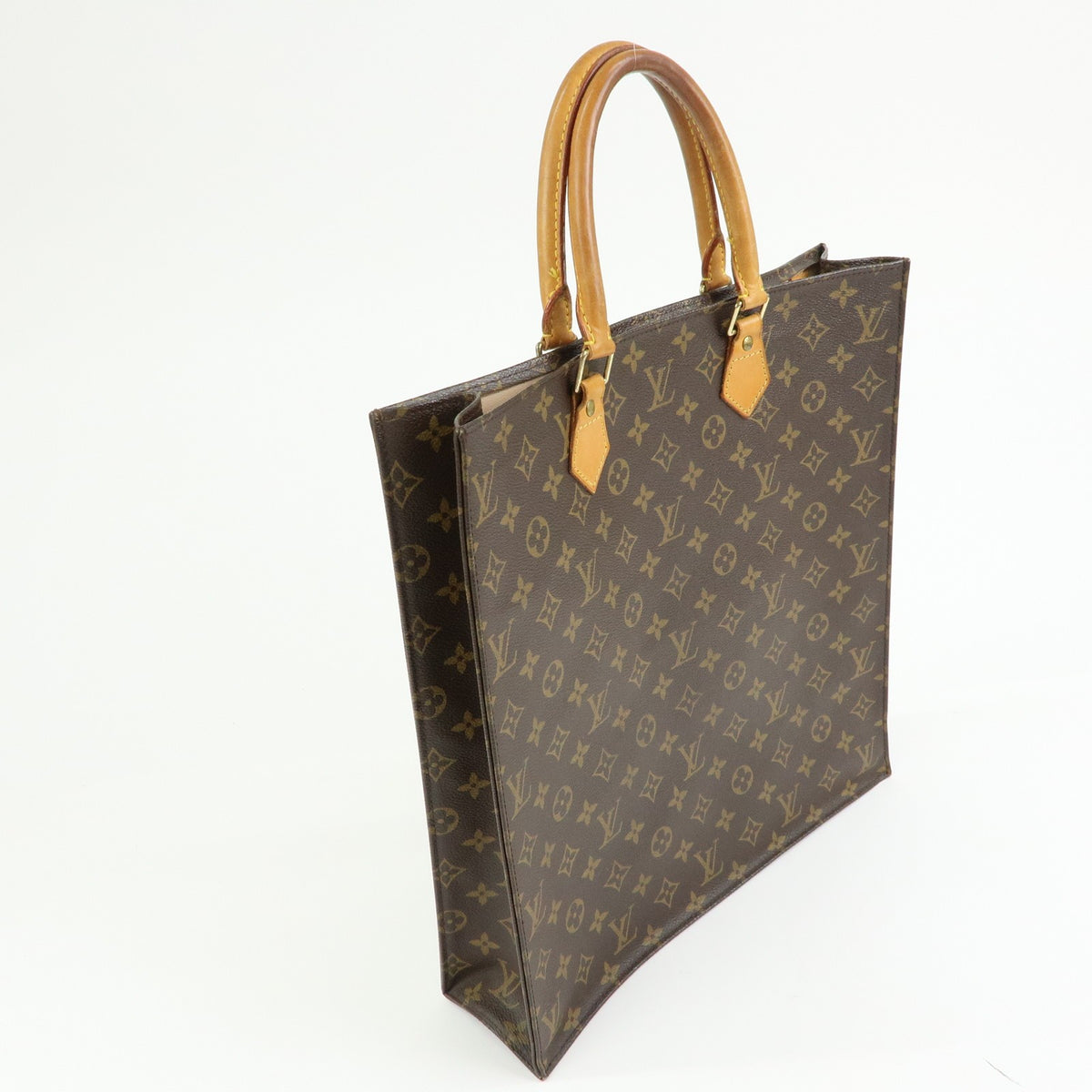 Louis Vuitton Vintage Sac Plat Monogram Canvas, Brown, Canvas, Handbag