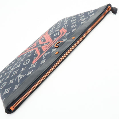 Louis Vuitton Pochette Apollo Limited Edition Upside Down Monogram Ink, Navy, Canvas, Clutch