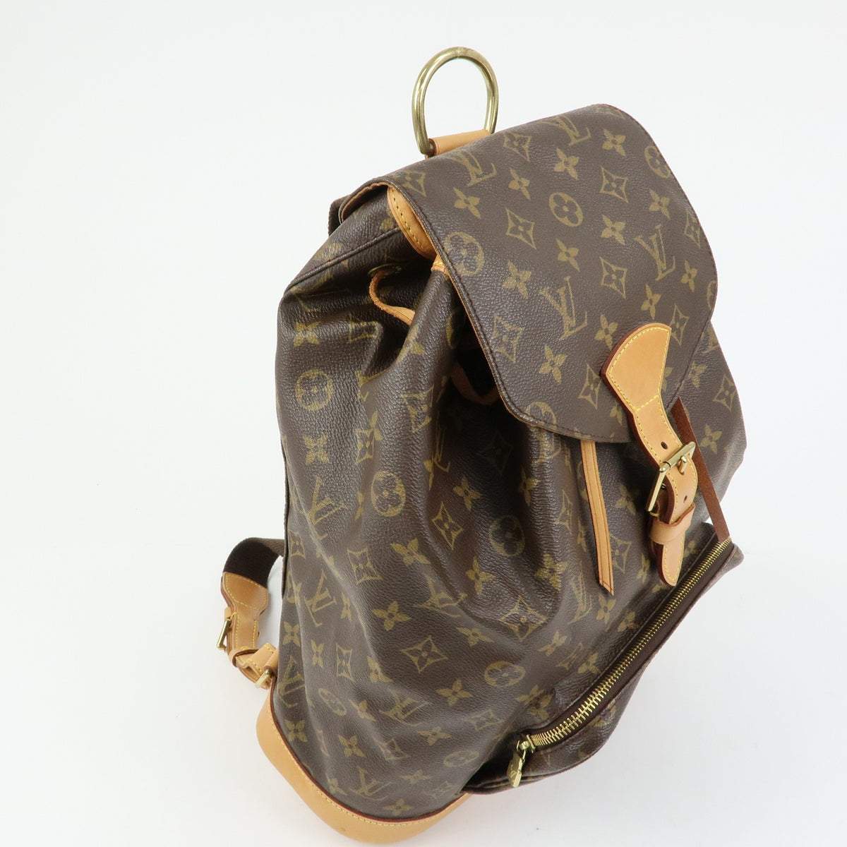 Louis Vuitton Vintage Montsouris Monogram Canvas, Brown, Canvas, Backpack