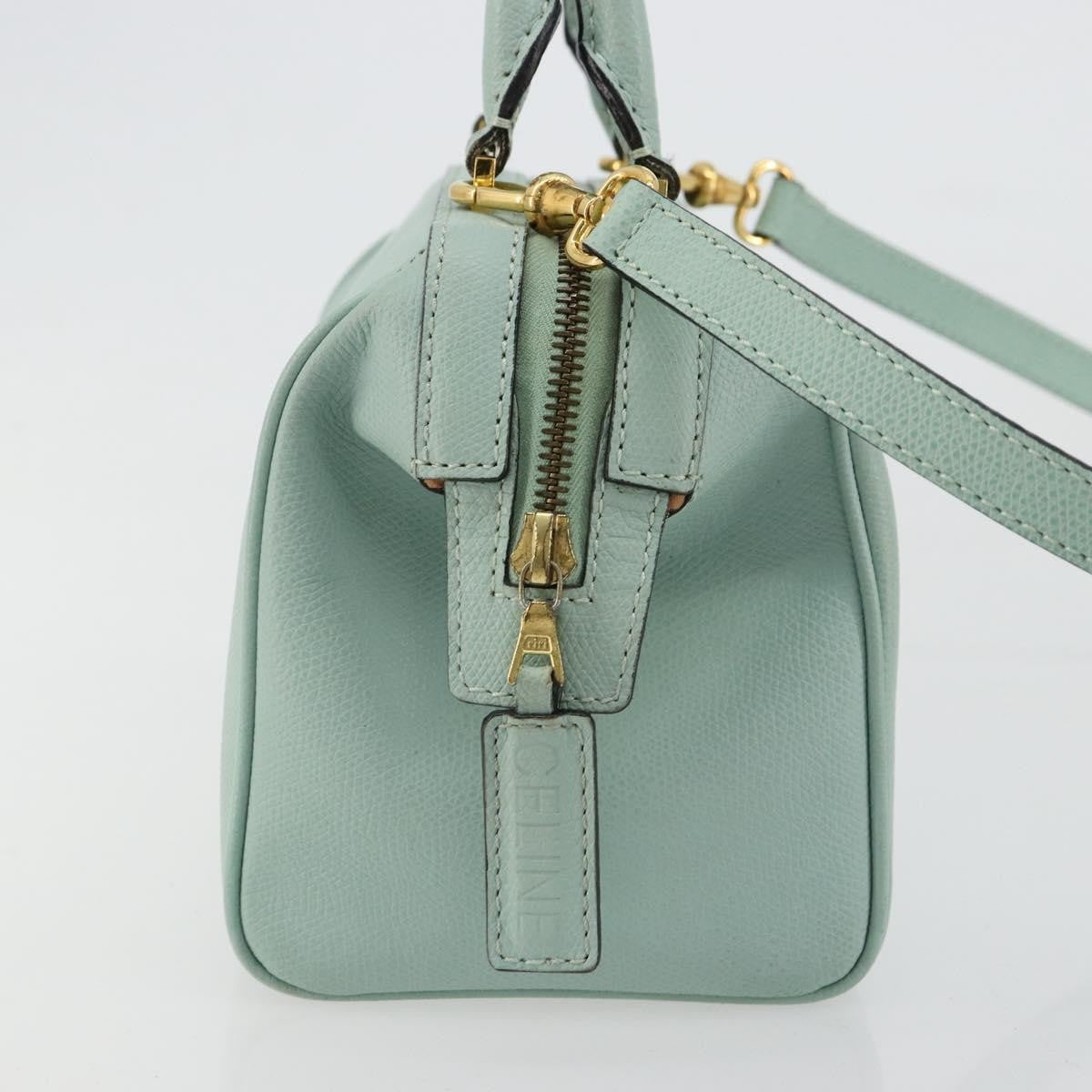 Celine Vintage Leather, Blue, Leather, Handbag