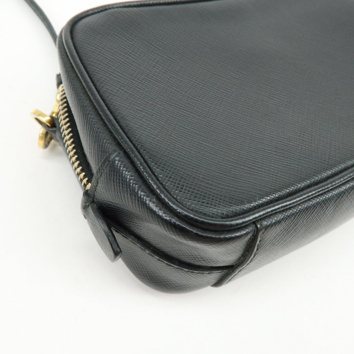 Prada Bow Camera Saffiano Leather, Black, Leather, Crossbody Bag