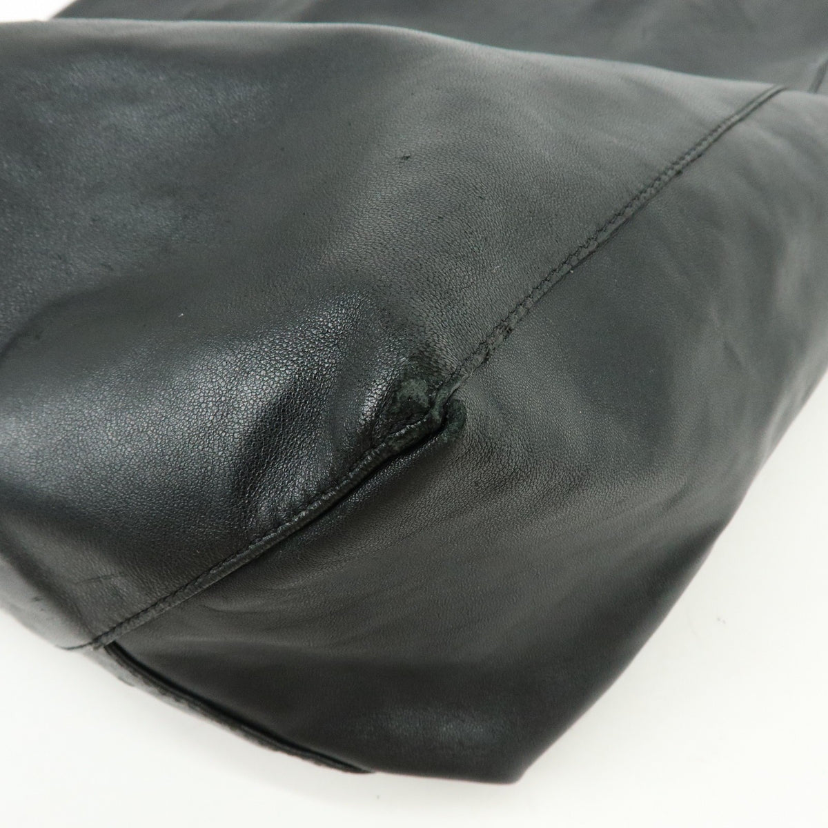 Celine Vertical Cabas Leather, Black, Leather, Tote Bag