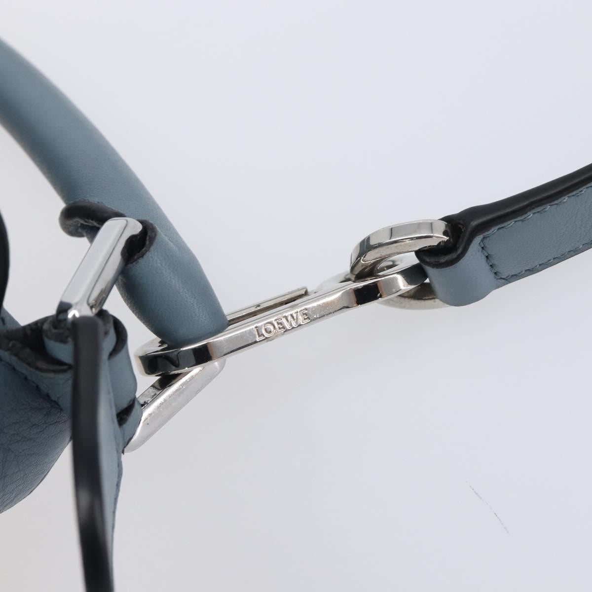 Loewe Puzzle Leather, Blue, Leather, Handbag