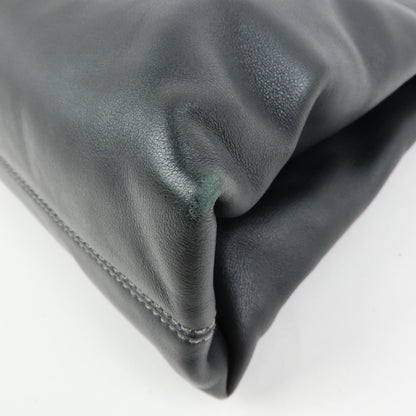 Bvlgari Tote Leather, Black, Leather, Tote Bag