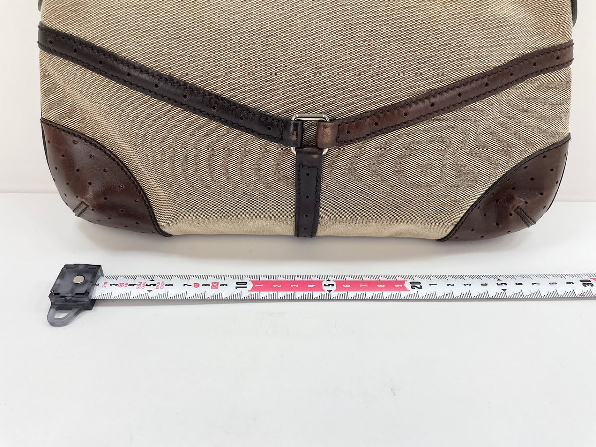 Gucci Reins Web Canvas, Brown, Canvas, Shoulder Bag
