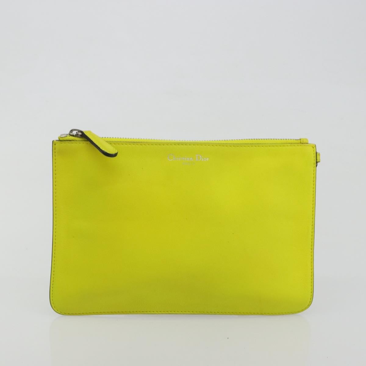 Christian Dior Diorissimo Tote Smooth Calfskin, Yellow, Leather, Handbag