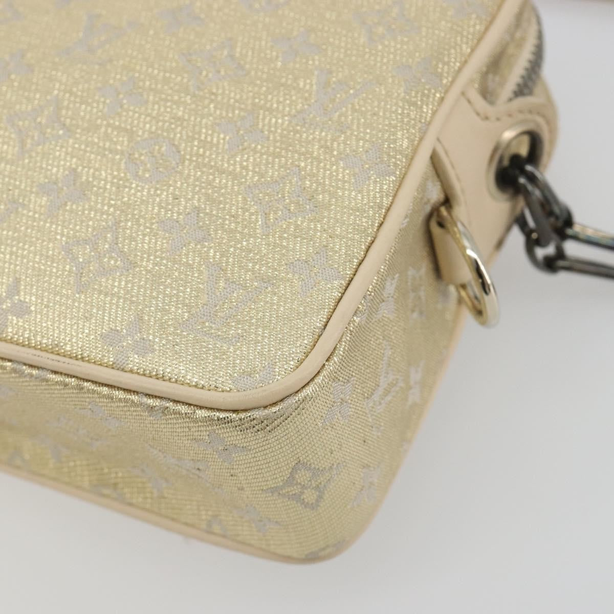 Louis Vuitton McKenna Mini Lin, Gold, Canvas, Shoulder Bag