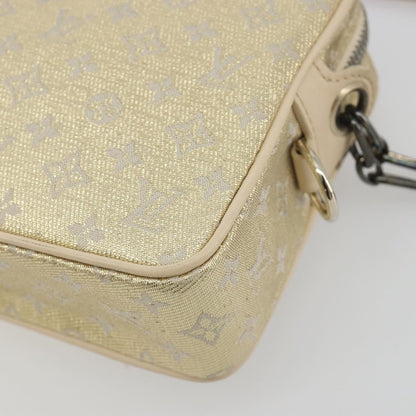 Louis Vuitton McKenna Mini Lin, Gold, Canvas, Shoulder Bag